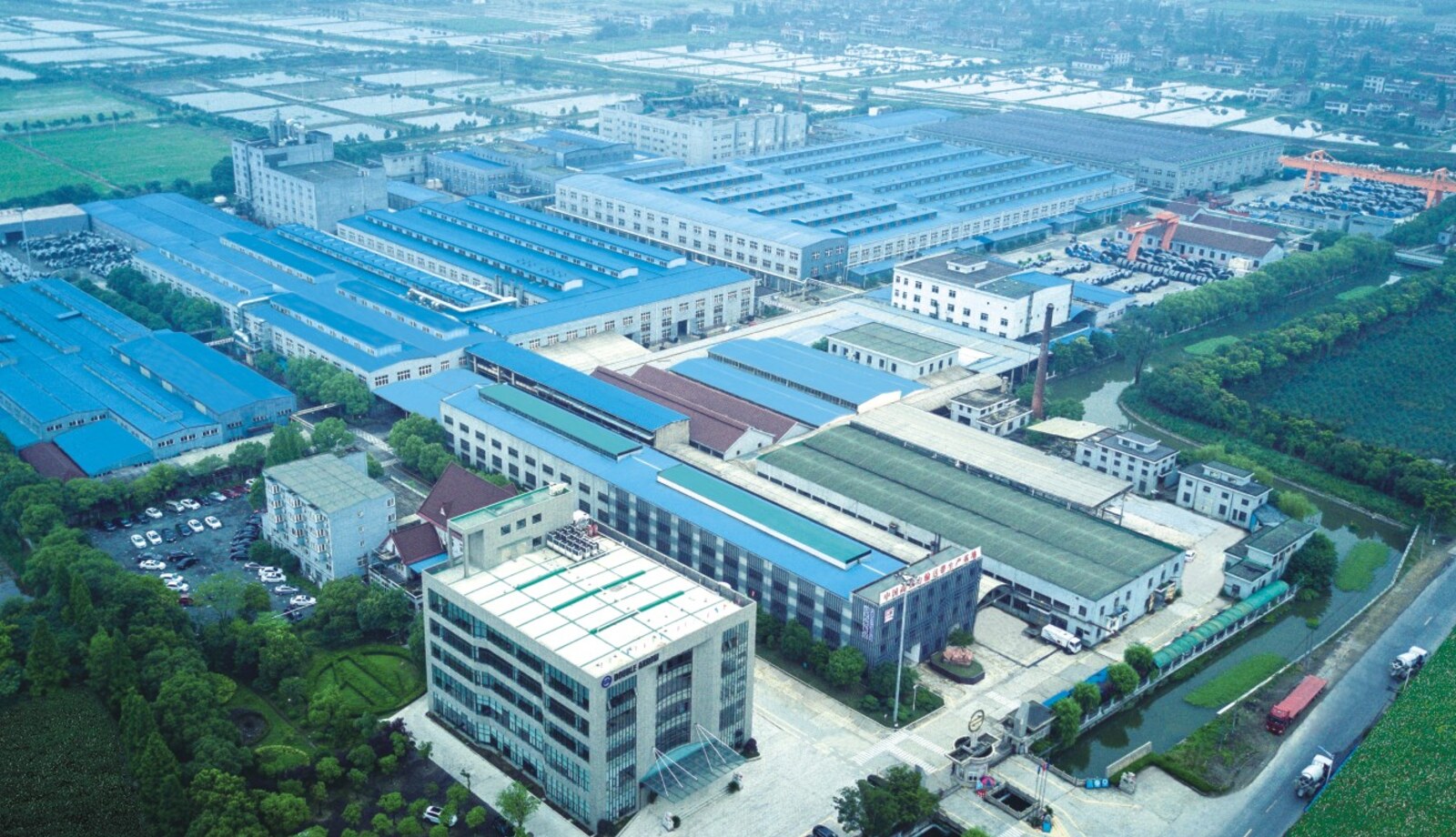 Aerial view of the Double Arrow manufacturing campus